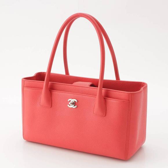 Chanel Handbag Bag Mark Coco Leather Turnlock Pink Executive - Picture 1 of 10
